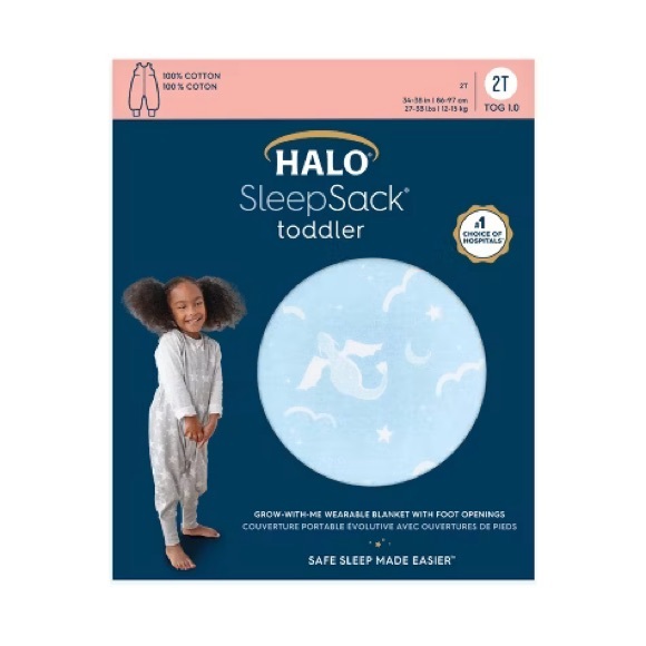 EUC* HALO Innovations Sleepsack 100% Cotton Toddler Wearable Blanket 2 pack - Picture 5 of 7